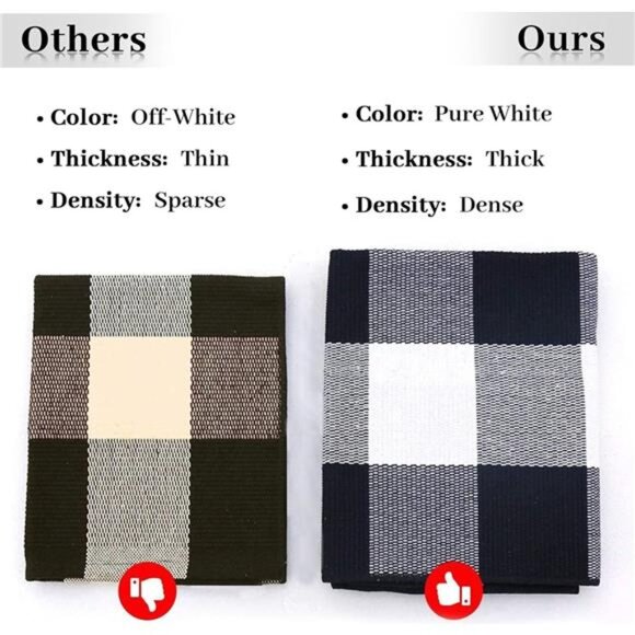 Buffalo Plaid Outdoor Rug 27.5x43 Hand-Woven Front Door Mat, Machine Washable - Picture 4 of 7